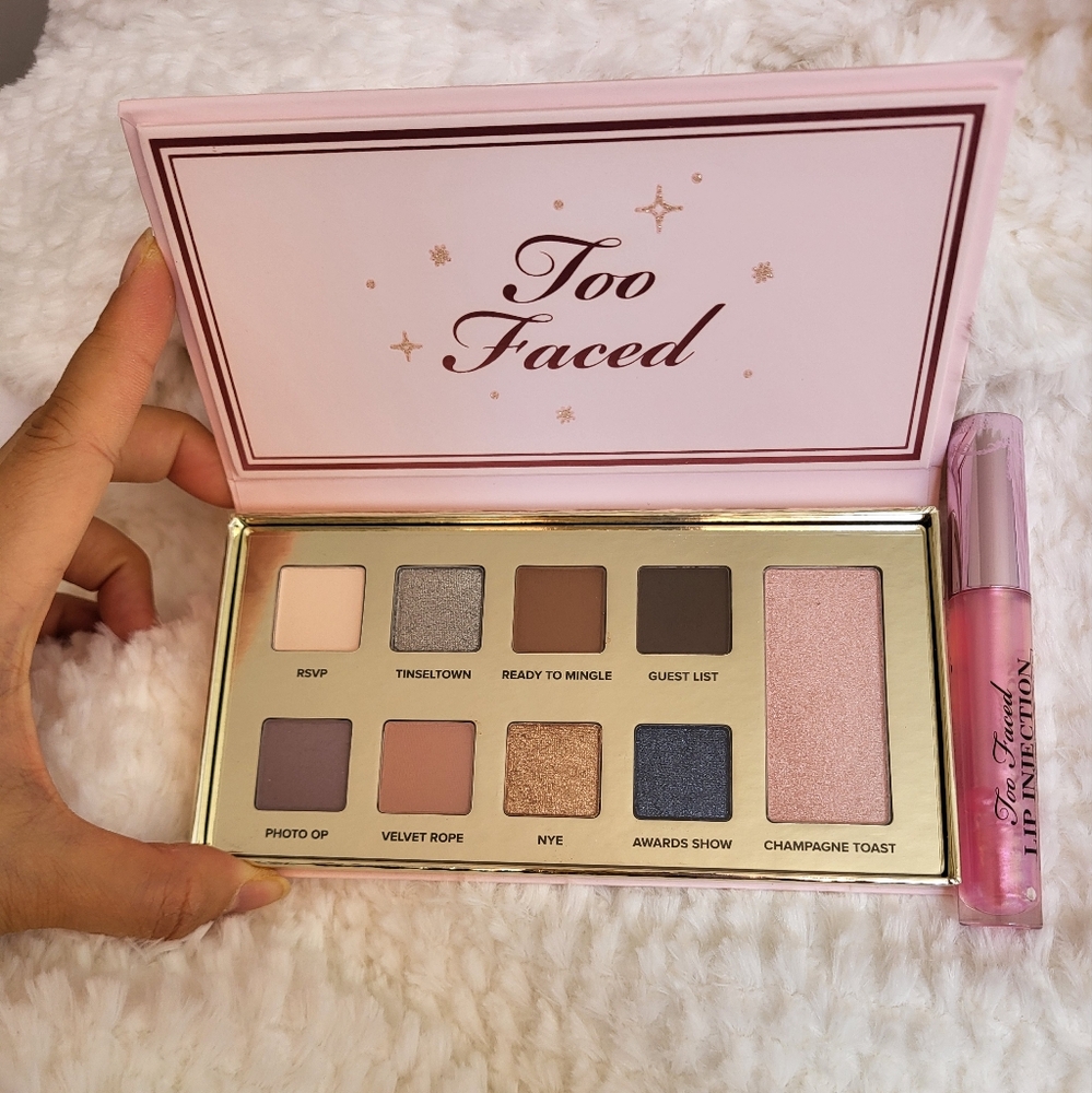 New Too Faced Pop The Cork Makeup Set-Eyebrow Sets&Lip Injection